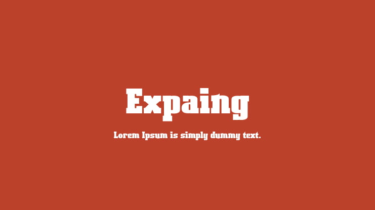Expaing Font