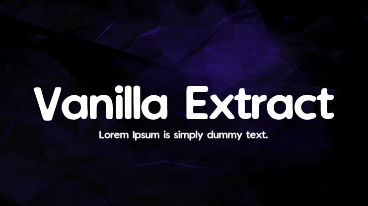 Vanilla Extract Font Family