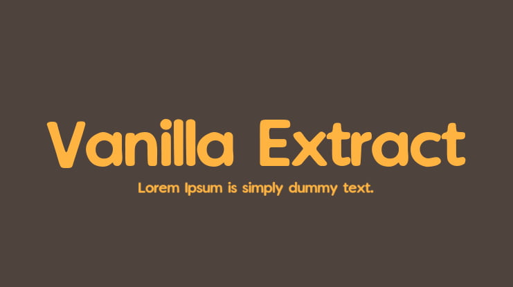 Vanilla Extract Font Family