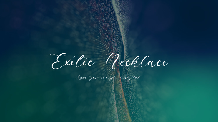 Exotic Necklace Font