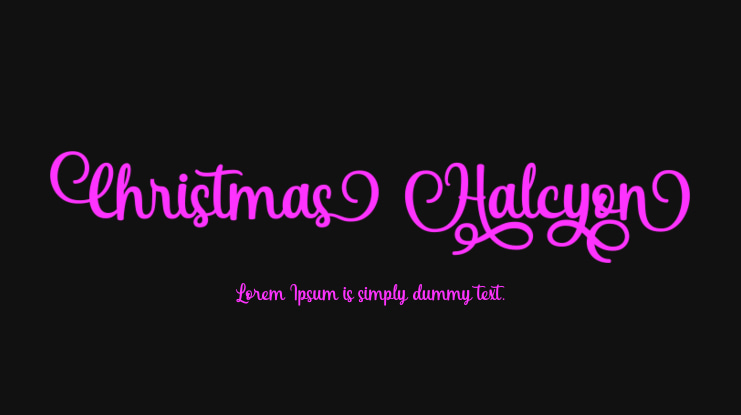 Christmas Halcyon Font