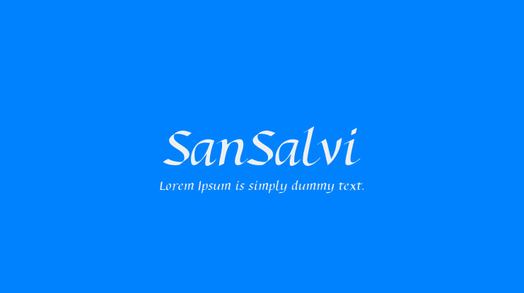 SanSalvi Font