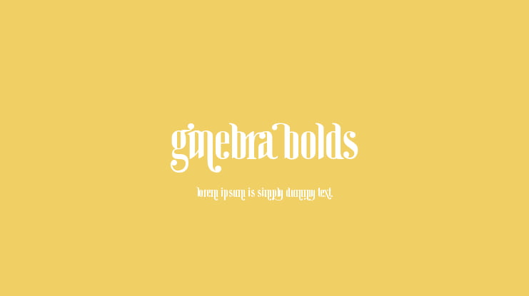Ginebra Bolds Font