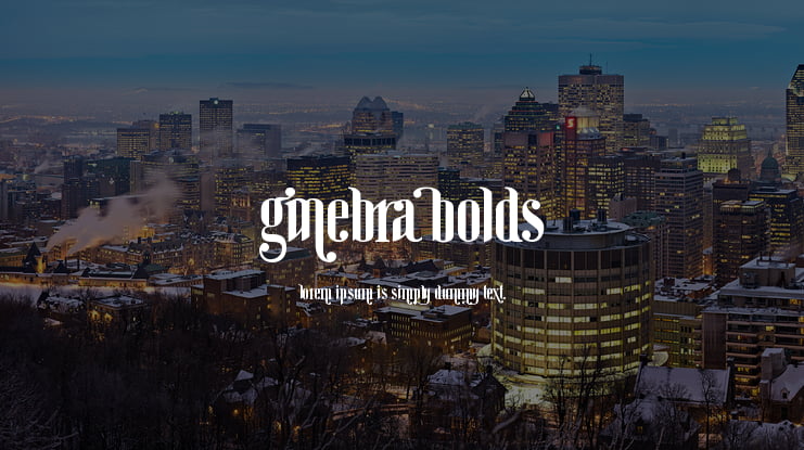 Ginebra Bolds Font