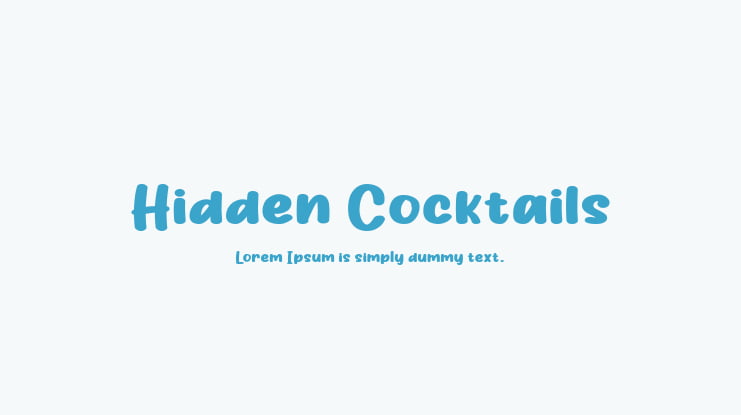 Hidden Cocktails Font Family