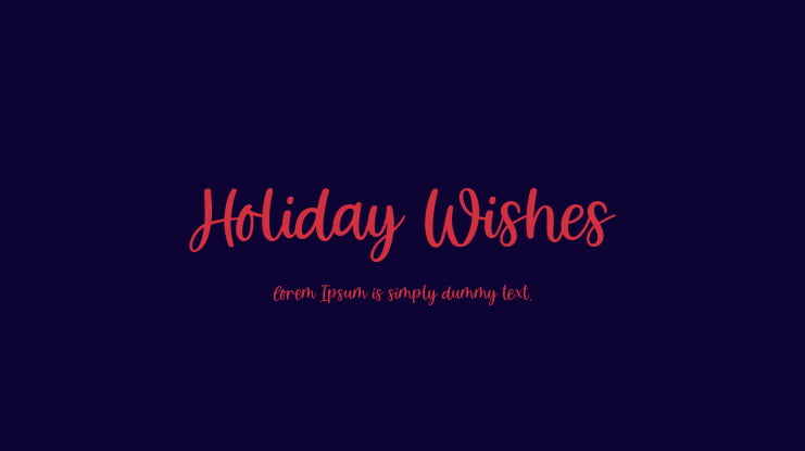 Holiday Wishes Font