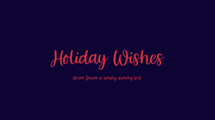 Holiday Wishes Font