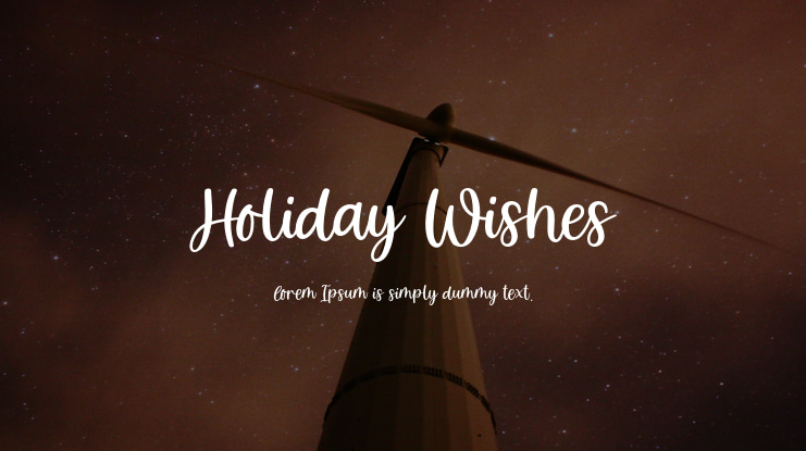Holiday Wishes Font