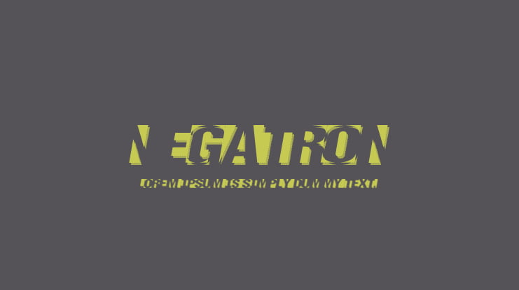 Negatron Font