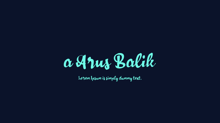 a Arus Balik Font