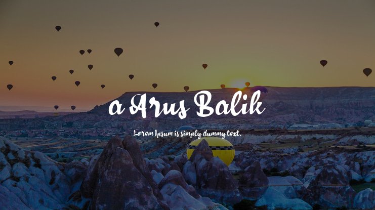 a Arus Balik Font