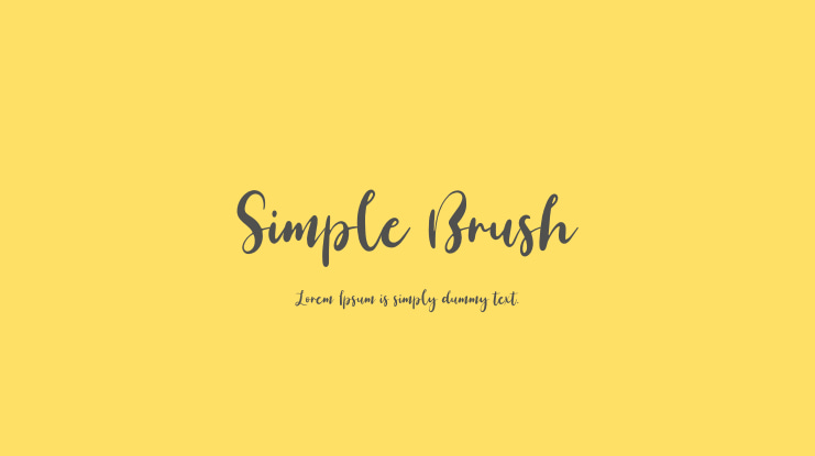 Simple Brush Font