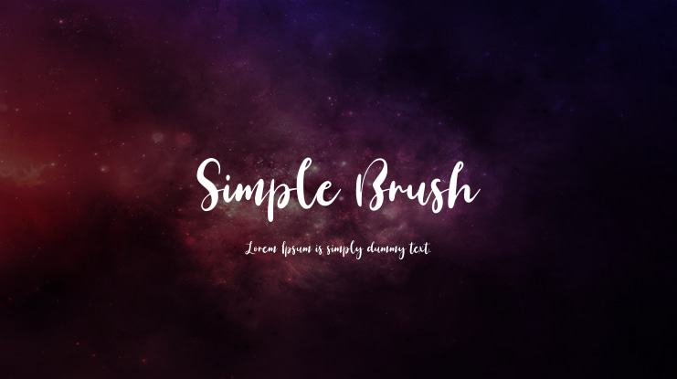 Simple Brush Font