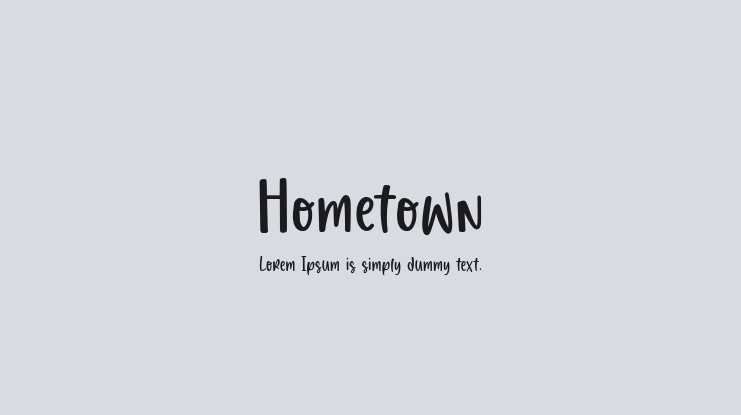Hometown Font