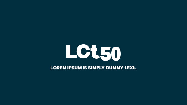 LCt50 Font
