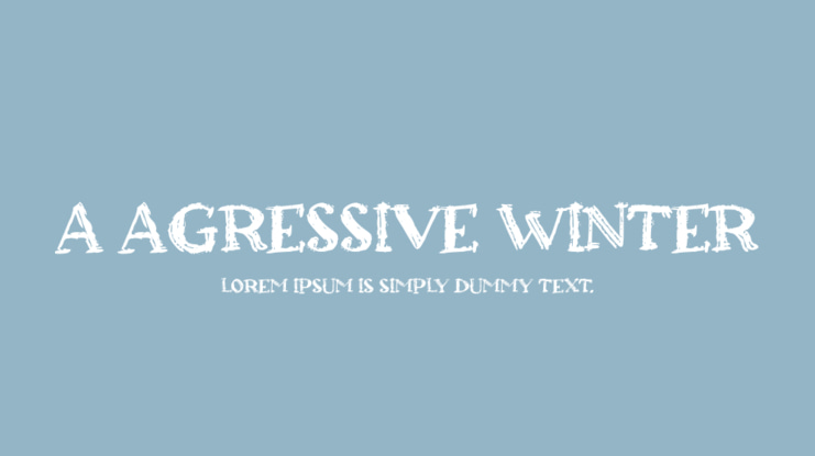 a Agressive Winter Font