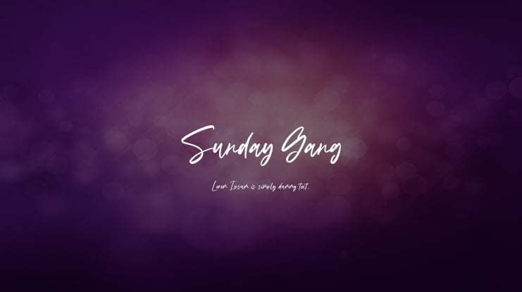 Sunday Gang Font