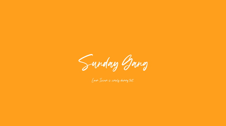 Sunday Gang Font