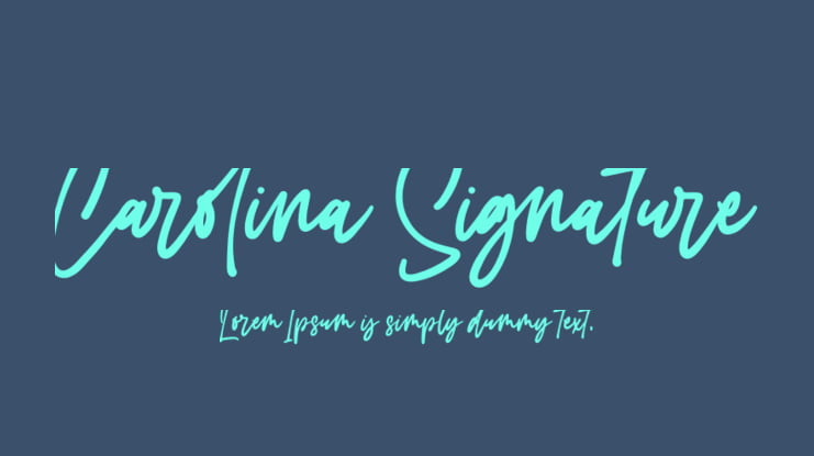 Carolina Signature Font