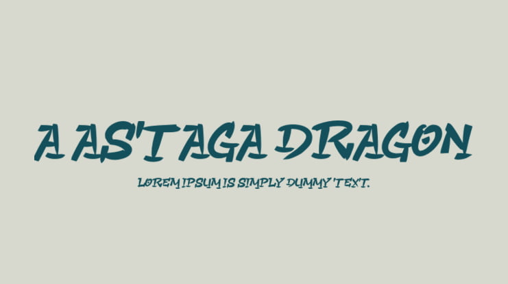 a Astaga Dragon Font