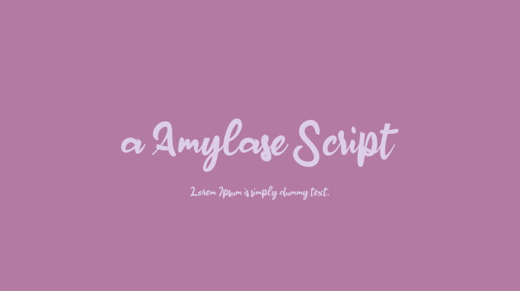 a Amylase Script Font