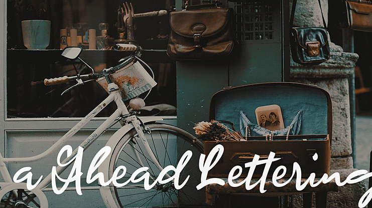 a Ahead Lettering Font