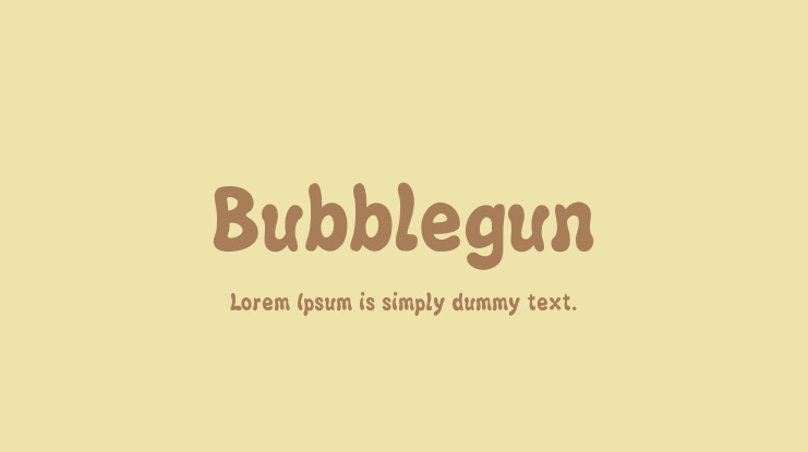 Bubblegun Font