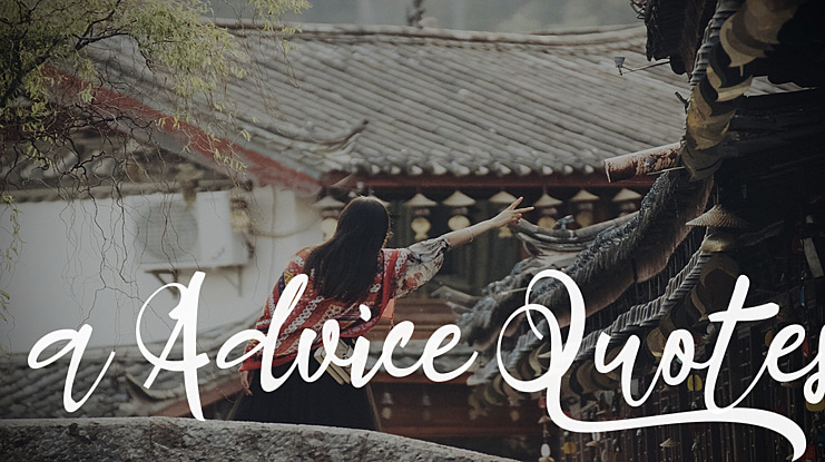 a Advice Quotes Font