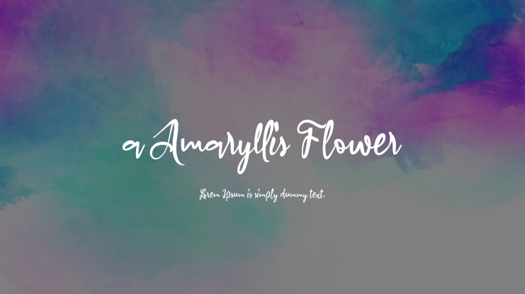 a Amaryllis Flower Font