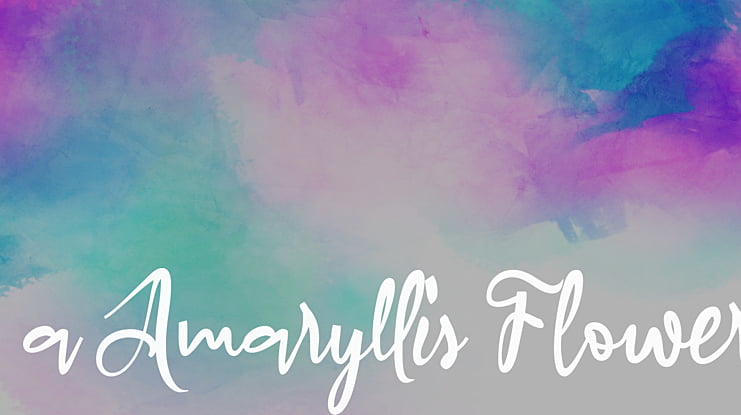 a Amaryllis Flower Font