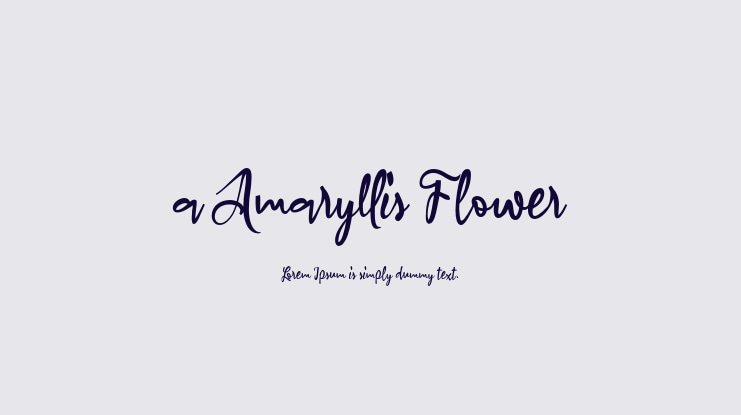 a Amaryllis Flower Font
