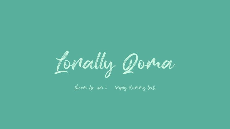 Lonally Qoma Font