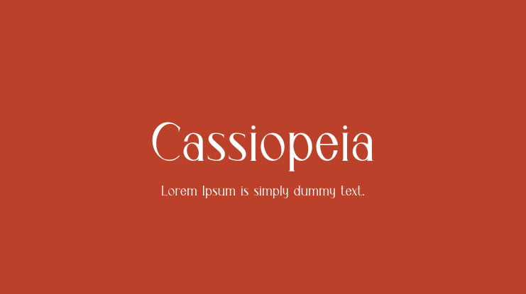 Cassiopeia Font