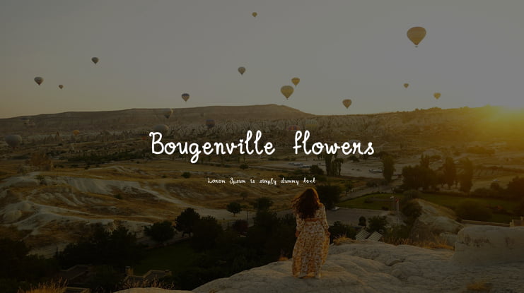 Bougenville flowers Font
