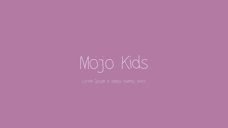 Mojo Kids Font