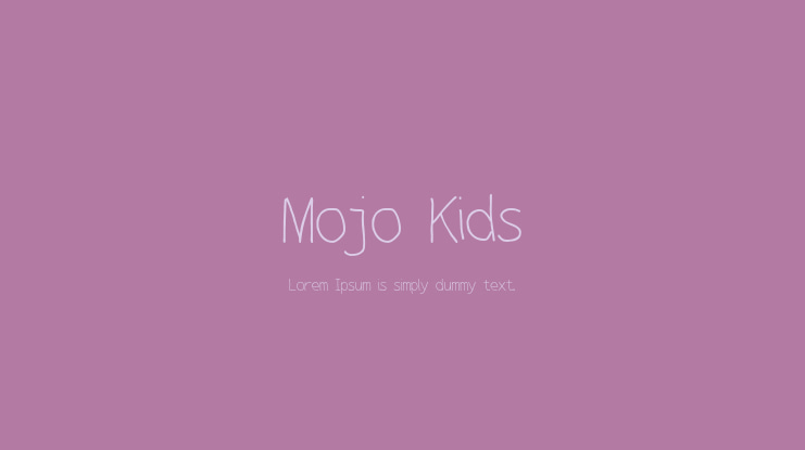 Mojo Kids Font