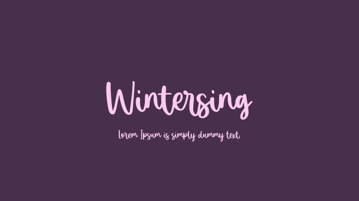 Wintersing Font