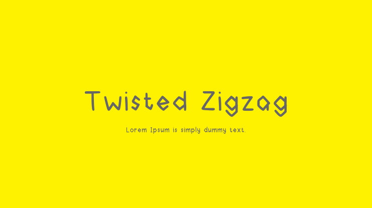 Twisted Zigzag Font