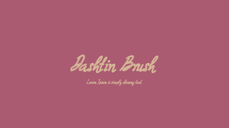 Dashtin Brush Font