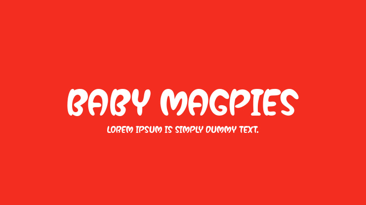 Baby Magpies Font