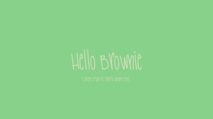 Hello Brownie Font