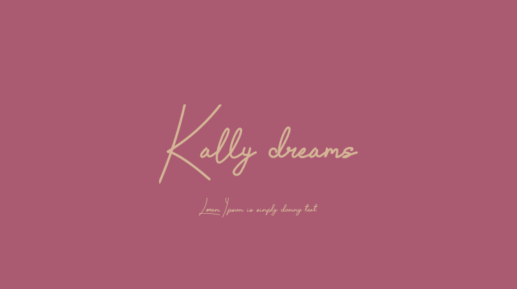 Kally dreams Font