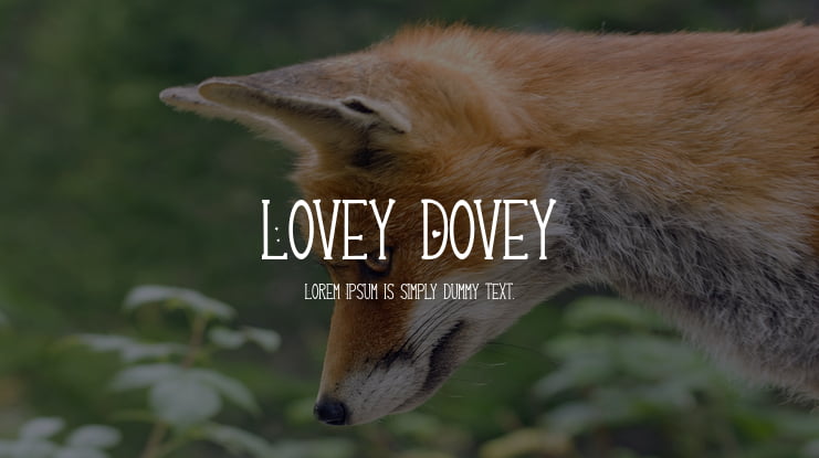 Lovey Dovey Font