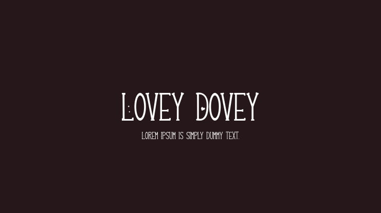 Lovey Dovey Font