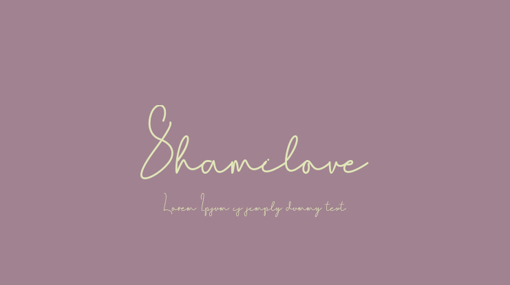 Shamilove Font