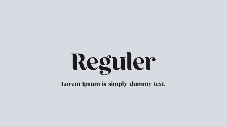 Reguler Font