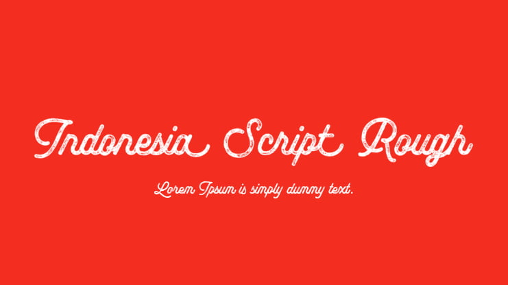 Indonesia Script Rough Font