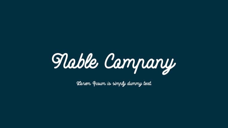 Noble Company Font Family