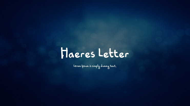 Haeres Letter Font