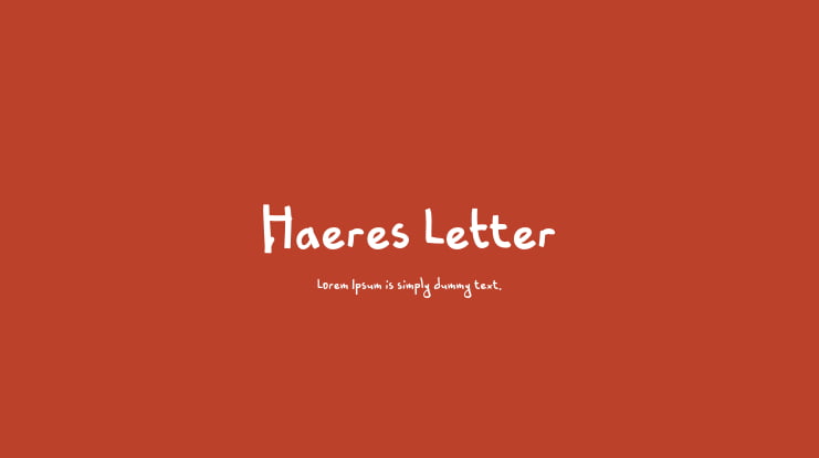 Haeres Letter Font
